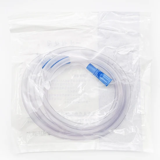 의료 공급 업체 카테터 플라스틱 멸균 연결 흡입 튜브