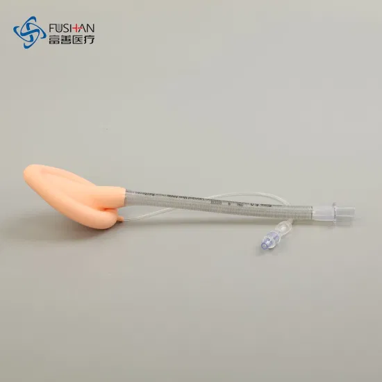 Fushan 2022 고품질 최고 품질 표준 일회용 재사용 가능한 실리콘 PVC 강화 마취 외과용 풍선 후두 마스크 기도 크기